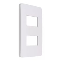 Placa 2 Postos Horizontais Separados 4X2" Branca Zeffia 680182 Pial Legrand