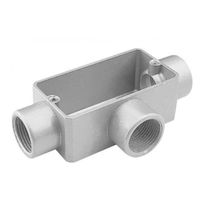 Condulete Alumínio T 2" BSP Cinza Com Tampa Sem Vedação 56106306 Tramontina