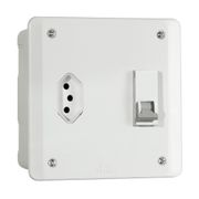 Caixa Elet Montada Pl Embutir 1 Disj 1P+Tom 2P+T 20A 250V 2* ARSTOP - Pial Legrand