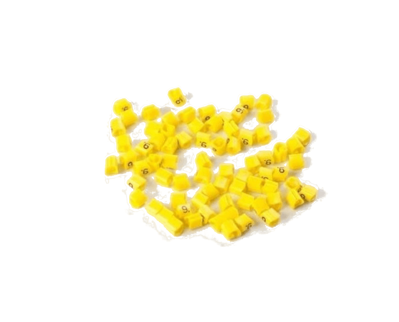 Anilha PVC Amarela 1,50 A 2,50Mm2 X HO50 Hellermann - Dimensional | Visão geral do produto