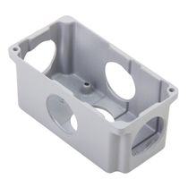 Condulete Metálico Múltiplo Alumínio X 3/4" Cinza Sem Tampa Com Pintura E002400031 Wetzel