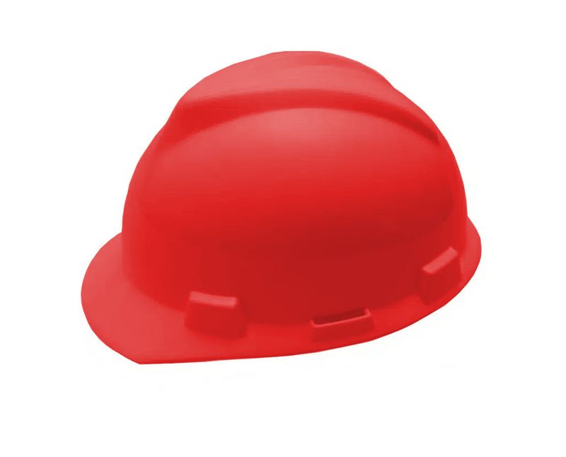 Capacete Aba Frontal Vermelha Catraca Com Jugular V-Gard 218925