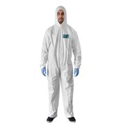 Macacão de Segurança Branco Com Capuz Microgard 1800 CA 39119 Tamanho GG Ansell