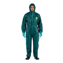 Macacao Tnt Verde Com Capuz e Zíper Tamanho M MICROCHEM4000 Ansell