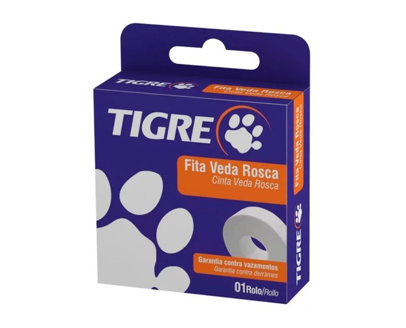 Veda Rosca Fita 50m Largura 18mm - Tigre | Embalagem