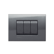 Placa 3 Postos 4X2" Ac ACCIAIO Pial Legrand