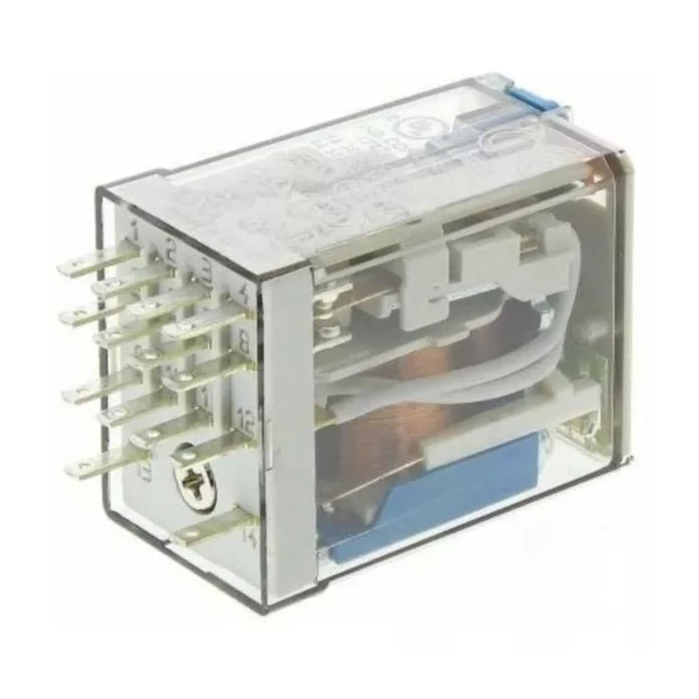 Rele Industrial Plug-In 230 Vca 4 Reversíveis Fixação Base ...
