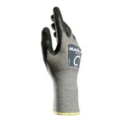 Luva Proteção Corte Preto e Cinza Nitrílica Tamanho 8 KRYTECH 585 PA34585048 Mapa Mucambo