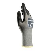 Luva Proteção Corte Preto e Cinza Nitrílica Tamanho 7 KRYTECH 585 PA34585047 Mapa Mucambo