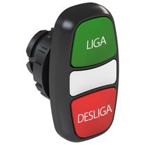 Frontal Botão Pulso/Soco Iluminado Duplo Verde e Vermelho 22mm CSW2BDFI21LDWH WEG