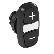 Frontal Botão 22mm Pulso/Soco Gravado +/- Iluminado Duplo Preto CSW2BDFI55PNWH WEG