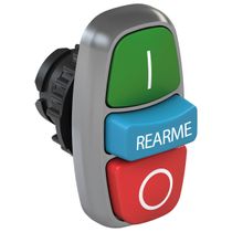 Frontal Botão Verde, Azul e Vermelho 22mm Pulso/Soco Gravado I/Rearm/0 Trip CSW2BTSC241IORMWH WEG