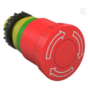 Frontal Botão Cogumelo 42mm Vermelho 22mm Gir Destrava CSWBESGSMWH WEG