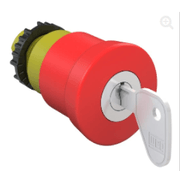 Frontal Botão Cogumelo 42mm Com Chave Vermelho 22mm CSWBESYMWH WEG