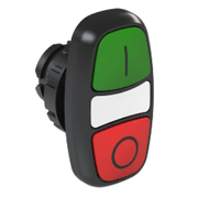 Frontal Botão Duplo Verde e Vermelho 22mm Pulso/Soco Gravado I/0 Iluminado CSW2BDFI21IOWH WEG