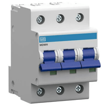 Disjuntor Mini Tripolar 50A 400VCA/250VCC C 10KA Mdwh Mdwh-C50-3 Weg