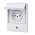 Tomada Predial 1 Módulo 2 Polos + Terra 10A 250V Placa 4x2" | Diagonal direita do produto