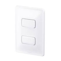 Interruptor Predial Embutir 2 Teclas Paralelas Branca 250v 10a Com Placa 4 X 2" Branca Zeffia 680106 PIAL
