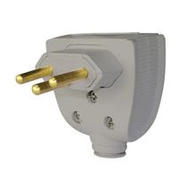 Plugue Macho Energia Predial Macho Corpo Triangular Cinza 2 Polos + Terra 250 V 20 A Pb Saida Lateral 615873 PIAL