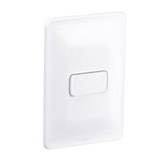 Interruptor Predial 1 Tecla Simples Branca Embutir 250V 10A Com Placa 4X2" Branca Zeffia 680100 Pial Legrand