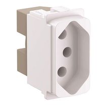 Tomada Predial 1 Módulo Branca Bipolar + Terra 20A 250V Zeffia 680161 Pial Legrand