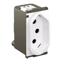 Tomada Predial 1 Módulo Branca Bipolar + Terra 20A 250V Nereya 663056 Pial Legrand