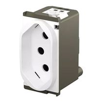 Tomada Predial 1 Módulo Branca Bipolar + Terra 20A 250V Nereya 663056 Pial Legrand