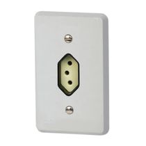 Tomada Predial 1 Módulo Marfim Bipolar + Terra 20A 250V Com Placa 4x2" Cinza Silentoque 054344 Pial Legrand