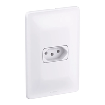 Módulo Tomada Branca Bipolar + Terra 20A 250V Com Placa  4X2" Branca 615081BC Pial Plus+
