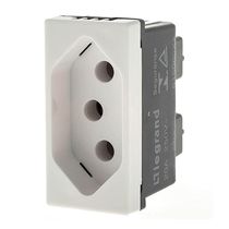 Tomada Predial 1 Módulo Branca Bipolar + Terra 20A 250V 615060BC Pial Plus +