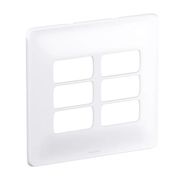 Placa 3+3 Postos 4 X 4" Branca Zeffia 680177 Pial