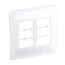 Placa 3+3 Postos 4 X 4" Branca Zeffia 680177 Pial