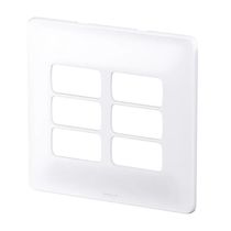 Placa 3+3 Postos 4 X 4" Branca Zeffia 680177 Pial