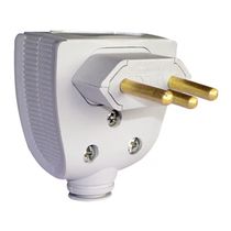 Predial Macho Corpo Triangular Branco Bipolar + Terra 250V 20A Saída Lateral 615833 Pial Legrand