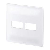 Placa 1+1 Posto Horizontal 4 X 4" Branca Zeffia 680174 Pial