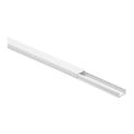 Canaleta Sistema X Adesivo Sem Divisória Pvc Branco Polar 20Mm 12Mm 2000Mm 30802ADX Pial Legrand | Imagem ilustrativa, Peça ampliada com a abertura para a esquerda