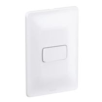 Interruptor Predial Embutir 1 Tecla Paralela Branca 250V 10A Com Placa 4 X 2" Branca Zeffia 680105 Pial