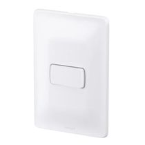 Interruptor Predial Embutir 1 Tecla Paralela Branca 250V 10A Com Placa 4 X 2" Branca Zeffia 680105 Pial