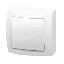 Interruptor Predial Sobrepor 1 Tecla Simples Branca 250v 10a Com Placa E Caixa Branca Sistema x 675000 Pial Legrand