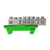 Barramento Elétrico Terra 7 Furos 100A Verde 928055 Cemar Legrand