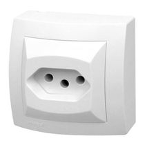 Tomada Predial 1 Módulo Branca 2 Polos + Terra 20 A 250 V Branca Sistema X 675061 Pial Legrand