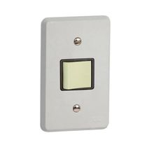 Interruptor Predial Embutir 1 Tecla Simples Bipolar Marfim 250v 25a Com Placa 4X2" Cinza Silentoque 2516 Pial Legrand