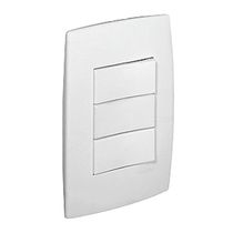 Interruptor Predial Embutir 3 Teclas Simples Branca 250V 10A Com Placa 4X2" Branca Plus 613100 Pial Legrand