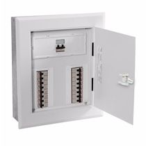 Quadro Distribuição Fosco Branco Sobrepor 34 Disjuntor 100X334X574mm Com Barramento 100A Qdstnii 904333N Pial Legrand