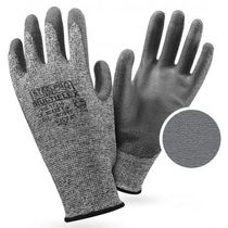 Luva Proteção Corte Polietileno Cinza Poliuretano VIC17210 Tamanho 8 Vicsa