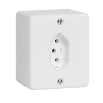 Tomada Sobrepor 2P+T 10A 250V C/Placa Br 63140 Ilumi