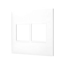 Placa 2 Postos Horizontais Separados  4X4" Branca Pialplus 618512 Pial Legrand