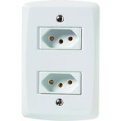 Tomada 2 Mod Br 2P+T 20A 250V C/Pl 4X2" Br 57145066 Tramontina Eletrica