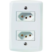 Tomada 2 Mod Br 2P+T 20A 250V C/Pl 4X2" Br 57145066 Tramontina Eletrica
