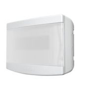 Quadro Distribuição Pvc Branco Sobrepor 6-8 Disjuntor 245X190X100,5mm Com Barramento C/Porta Transparente 33048602 Tigre